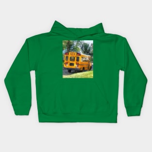 Teachers - Parked School Bus Kids Hoodie